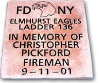 911 engraved brick
